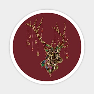 Mosaic Reindeer Head Magnet